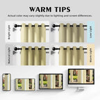 Set of 2 Outdoor Curtains for Patio Waterproof, Breathable Grommet Panels for - Image 5