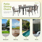 Patio Dining Chairs, All-Weather Textilene Outdoor Dining Chair Set of 4 - Image 7