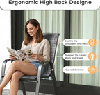 Patio Dining Chairs Set of 4 Outdoor Stackable Dining Chairs - Image 8