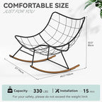 YITAHOME Oversized Rocking Papasan Chair, Wide Rocking Chair, Comfy Indoor and - Image 2