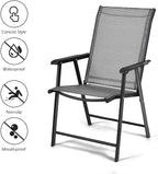 GIANTEX Set of 2 Patio Folding Chairs, Outdoor Chairs - Image 6