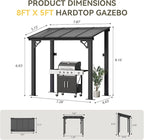 Aoxun 8’x5’ Gazebo for Patio, Gazebo Pergola - Image 7