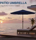 9FT Auto-Tilt Patio Umbrella|Outdoor Market Table Umbrella - Image 8