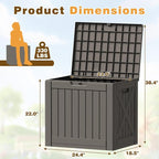 Flamaker Resin Deck Box 40 Gallon Waterproof Outdoor Storage Box | Indoor - Image 4