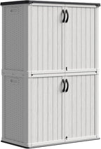 Patiowell 50 cu.ft Plastic Outdoor Storage Shed, Lockable Waterproof Resin by Patiowell