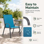 Majnesvon Outdoor Patio Chairs Set of 6, Stackable Patio Chairs, Front Porch - Image 7