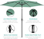 Best Choice Products 10ft Outdoor Patio Umbrella, Outdoor Table Umbrella - Image 5