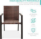 Best Choice Products Set of 2 Stackable Outdoor Wicker Dining Chairs - Image 3