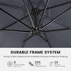 10FT Outdoor Patio Umbrella - Image 7