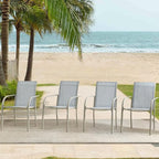Outdoor Dining Chairs Set of 4, Stackable Patio Chairs by Seekverse