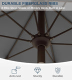 9FT Auto-Tilt Patio Umbrella|Outdoor Market Table Umbrella - Image 4