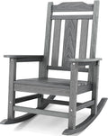 SERWALL Oversized Outdoor Rocking Chair, Patio Rocking Chair, Unique Gray | by SERWALL