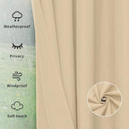 Easy-Going Outdoor Curtains for Patio 1 Panel, 110x120 inch, Weatherproof - Image 6
