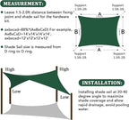 Shade&Beyond 4'x4' Sun Shade Sail Canopy Rectangle, UV Block Breathable Curved - Image 6