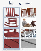 Oversized Outdoor Rocking Chair, All-Weather Patio Rocking Chairs - Image 7