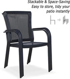 Patio Dining Chairs Set of 6, Metal Mesh Patio Furniture Set - Image 5