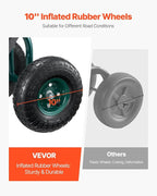 VEVOR Rolling Garden Cart with Swivel Seat, Heavy Duty Garden Seat with Storage - Image 3