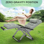 Suteck Oversized Zero Gravity Chair, Upgraded Lock and Footrest, Reclining - Image 6