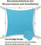 Shade&Beyond 18'x18' Sun Shade Sail Canopy Square, UV Block Breathable Curved - Image 5