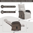 Dual-Adjust Outdoor Swivel Recliner Chair – Reclining Patio Chair - Image 2