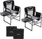 SUNNYFEEL Camping Directors Chair, Heavy Duty, Oversized Portable Folding Chair by SunnyFeelCamping