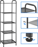 MAX Houser Storage Rack with Shelf, Industrial Style Extendable Plant Stand - Image 4