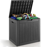 Deck Box, 32 Gallon Resin Indoor and Outdoor Storage Boxes Waterproof by KAMABOKO