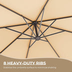 Grand patio 10x10 FT Sunbrella Cantilever Square Umbrella - Image 7