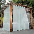 BONZER Sheer Outdoor Curtains for Patio Waterproof 2 Panels | Wide Grommet by Bonzer
