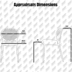 2xhome Set of 3 Patio Dining Chairs | Modern Stackable Outdoor Pool Side Chair - Image 3