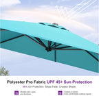 PURPLE LEAF Umbrella with Base and Cover 8' x 8' Sun Protection Turquoise | - Image 6