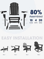 Adirondack Rocking Chair Set of 4 - Image 6