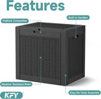 31 Gallon Waterproof Resin Deck Box, UV Resistant Outdoor Storage - Image 3