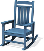 Oversized Outdoor Rocking Chair, Porch Rockers, Unique Blue | by KINGYES