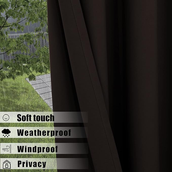 BONZER Waterproof Indoor/Outdoor Curtains - Image 4