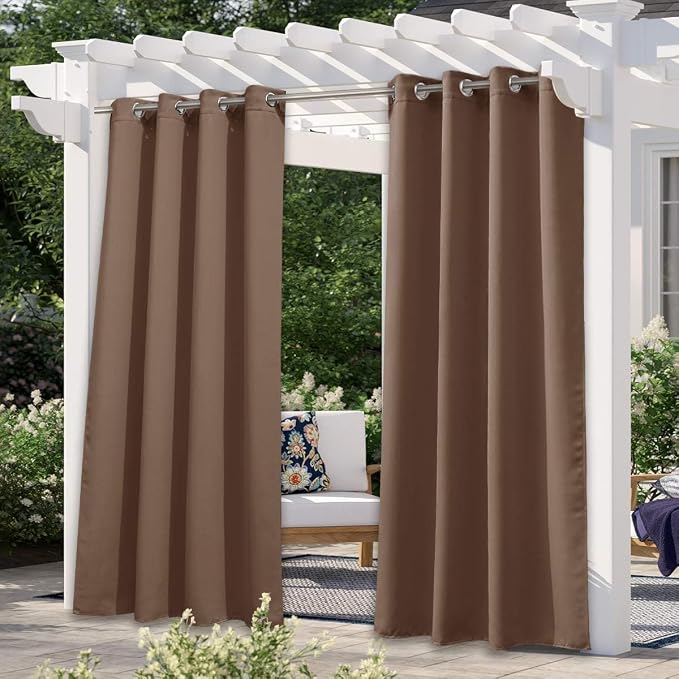 NICETOWN Indoor & Outdoor Blackout Curtain, UV Protection Blackout Vertical by NICETOWN