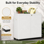 ADDOK Outdoor Storage Cabinet, 60 Gallon Waterproof Resin Patio Storage Cabinet - Image 6