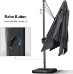 PURPLE LEAF Patio 11.5' x 11.5' Telescopic Umbrella - Image 3