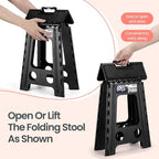 Delxo 17.5 Inch Folding Step Stool, Foldable Step Stool - Image 6