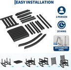 HDPE Rocking Chair Outdoor Set of 4 - Image 6