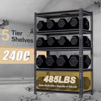 Heavy Duty Storage Rack, 35.55''×16''×72'' Outdoor Storage Shelves, Free - Image 5