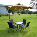 Sunnyglade 9' Solar LED Patio Umbrella, 8 Ribs, Tilt & Crank | 9Ft Patio - Image 4