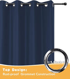 HolidayIdeas Outdoor Curtains for Patio Waterproof 4 Pcs 54x84 Inch Navy | - Image 4