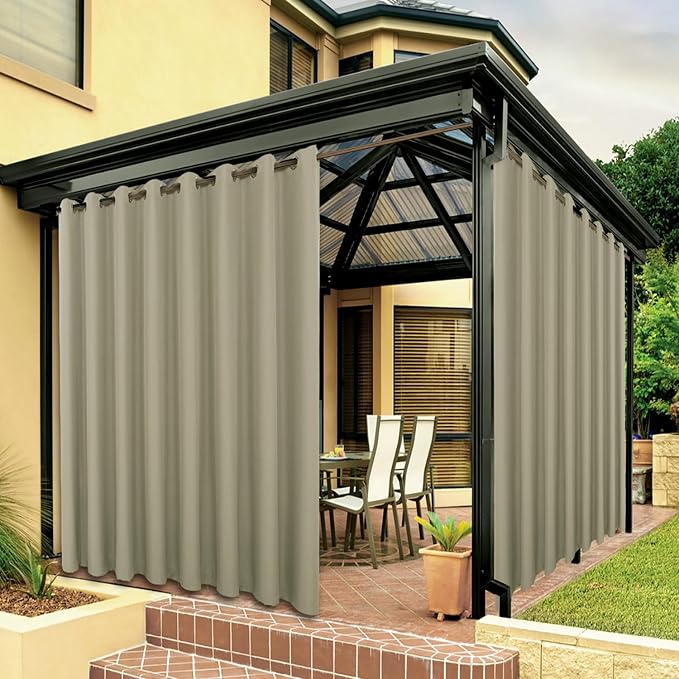 BONZER Extra Wide Waterproof Outdoor Curtains by Bonzer