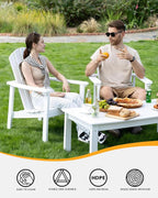 Stackable Set, 4 Chairs with 47in Table, All-Weather HDPE, 4 Stackable - Image 4