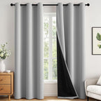 MIULEE Light Grey 90 Inch 100% Blackout Curtains by MIULEE