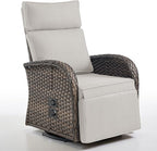 Dual-Adjust Outdoor Swivel Recliner Chair – Reclining Patio Chair by Belord