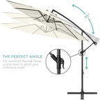 Best Choice Products 10ft Solar LED Offset Cantilever Hanging Market Patio - Image 4