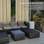 Easy-Going 100% Waterproof Outdoor Curtains 54x84 inch, Khaki | Windproof - Image 4