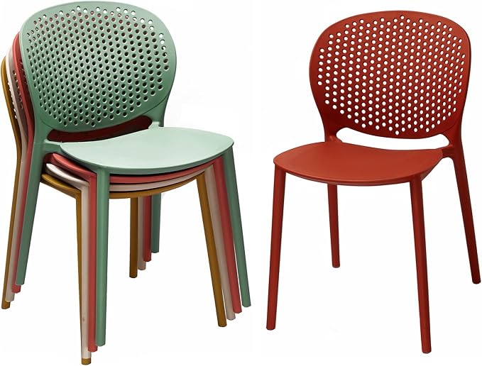 2xhome Patio Dining Chair | Modern Stackable Outdoor Pool Side Chair | Weather - Image 5
